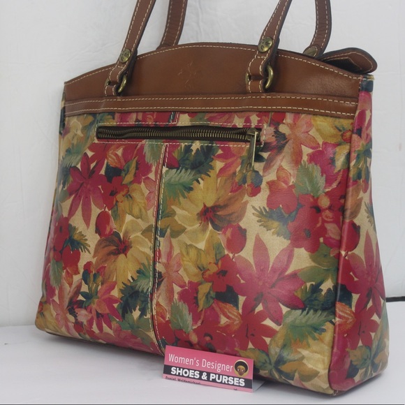 Patricia Nash Poppy Leather Tote Shoulder Bag - Picture 6 of 12